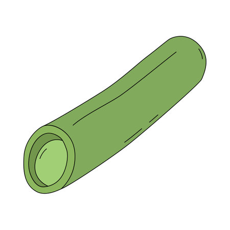 String beans in cartoon style. Vector illustration isolated on a white background. A source of vitamins, an ingredient for delicious and healthy foodのイラスト素材