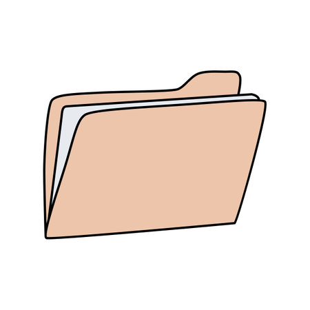 Folder with documents. Cartoon vector illustration isolated on white backgroundのイラスト素材