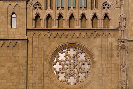 Gothic stained-glass window.の写真素材
