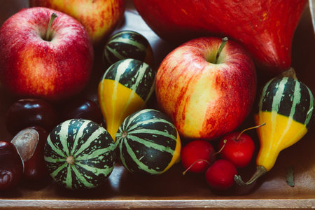 Gifts of a harvesting autumn time, tinted