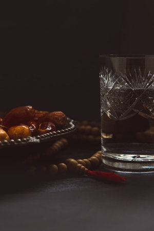 Iftar, Muslims evening meal for daily Ramadan Fast at sunset.の写真素材