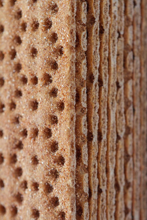 Natural crispy dietary healthy buckwheat bread background