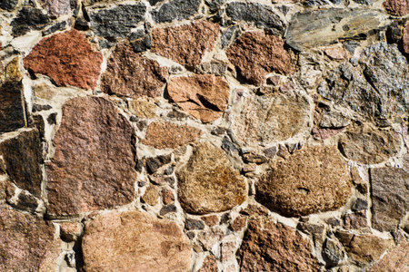 Part of a Stone Wall. Old Castle Stone Wall Texture Background
