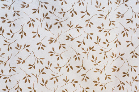 Fabric Textile or Cloth with Vintage Flower Graphic Illustration