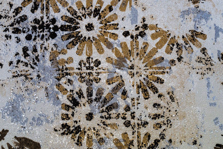 Retro Victorian Pattern Wallpaper with Colorful Floral Ornament