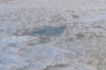 The Surface of the Lake Covered with iceの写真素材