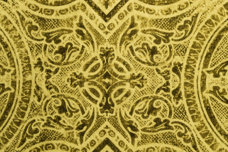 Vintage Wallpaper Surface Background with Eastern Pattern