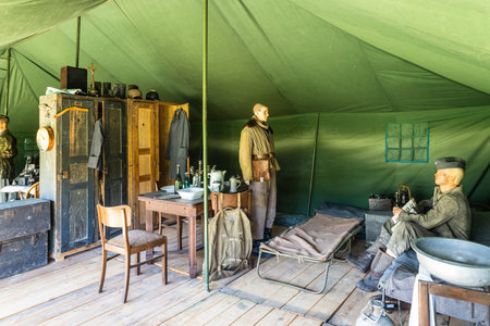 Military history museum of World War II. Ketrzyn, Poland, 11 June 2022.のeditorial素材