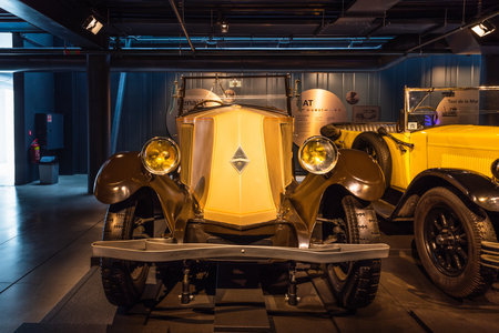 Renault 10 CV - Classic retro car. Riga motor museum. Riga, Latvia, 17 August 2022.のeditorial素材