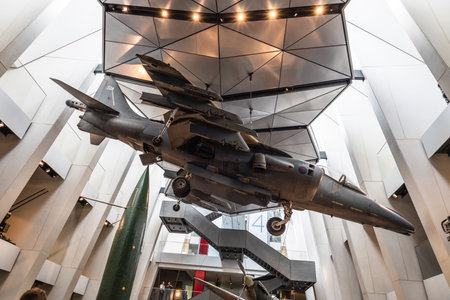 Military Aircraft Display at Imperial War Museum, Londonの写真素材
