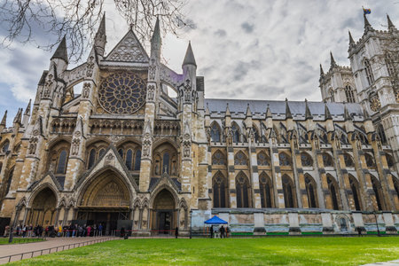 Majestic Westminster Abbey in London showcasing Gothic architecture and historic details