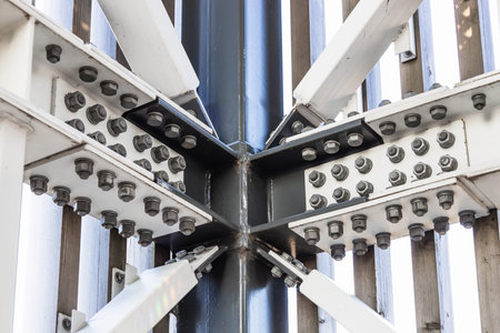Bolted Steel Beam Joint and Gusset Plates