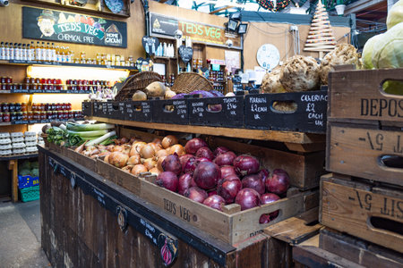 Fresh Vegetables at Borough Market. London, UK, 17 December 2023のeditorial素材