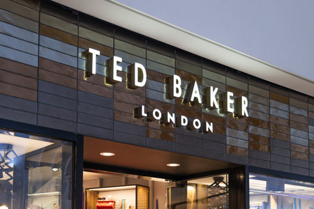 Ted Baker London Storefront Signage. London, UK, 17 February 2024