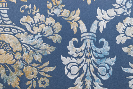 Vintage baroque damask floral wallcovering textureの写真素材
