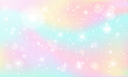 Shiny marble sky. Fairy fantasy skies, pastel colorful sparkles and fabulous dream sky. Magical fantasy universe backdrop, magic pastel princess or unicorn vector background illustrationのイラスト素材