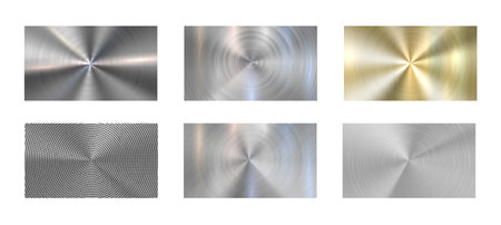 Circular metal texture. Radial brushed metals, grey steel and metallic chrome textures. Aluminum and...