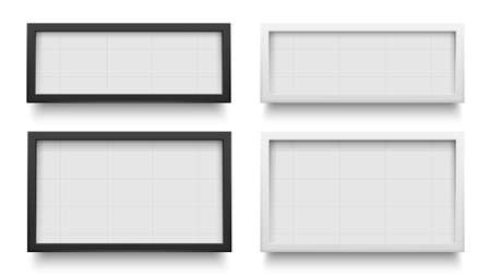 Lightbox signs. Advertising light box template, banner promotion isolated for advertisement. Vector illustrationのイラスト素材