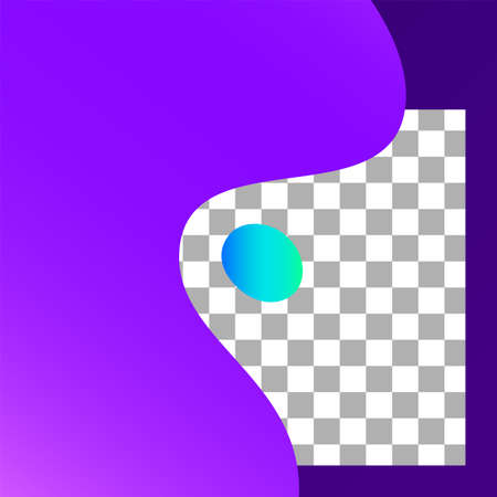 Fluid shapes post. Abstract photo frame post template. Instant blank for phone application and advertisement promotion, vector illustrationのイラスト素材