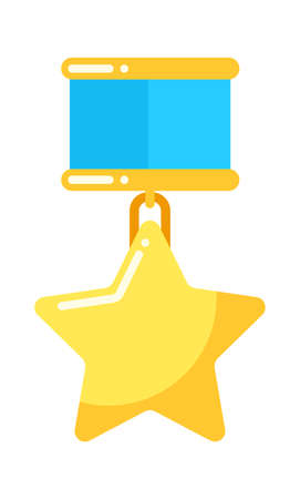 Military insignia in form star with ribbonのイラスト素材