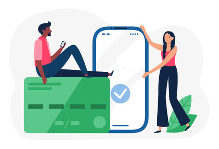 Digital internet banking application for financial operationのイラスト素材