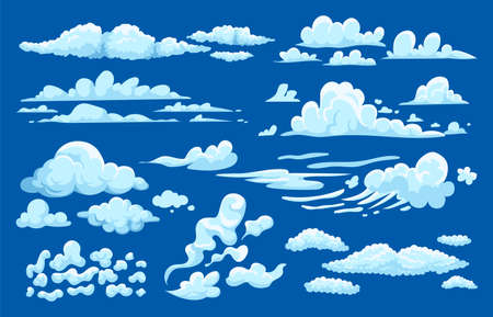 Cumulus clouds setのイラスト素材