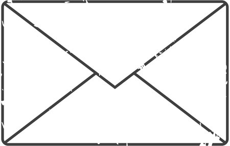 Simple closed envelope with distressed texture, symbolizing traditional mail and communication.のイラスト素材