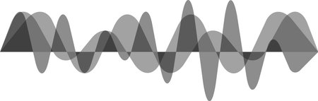 Intricate abstract sound waves on white backdrop, modern and stylish design for business use.
