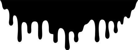 Black paint dripping down a white background creates a striking contrast, forming an abstract and artistic visual that captivates with its boldness and fluidityのイラスト素材