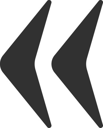 Two dark gray quotation marks pointing to the left are displayed on a white background, creating a simple yet effective visual representation of the start of a quoteのイラスト素材