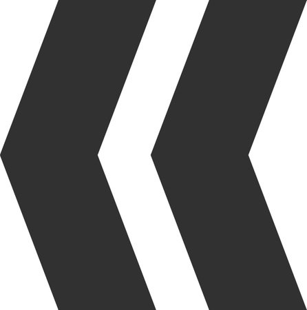 Two thick arrows pointing to the left, creating a simple and recognizable rewind or previous symbol, ideal for user interfaces and navigationのイラスト素材