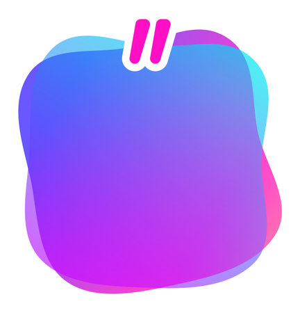 Gradient quote box featuring rounded corners and dual vertical pink lines, inviting inspiring text and messages. Perfect for modern designs in vibrant colors and smooth, flowing shapesのイラスト素材