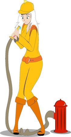 Fire girlのイラスト素材
