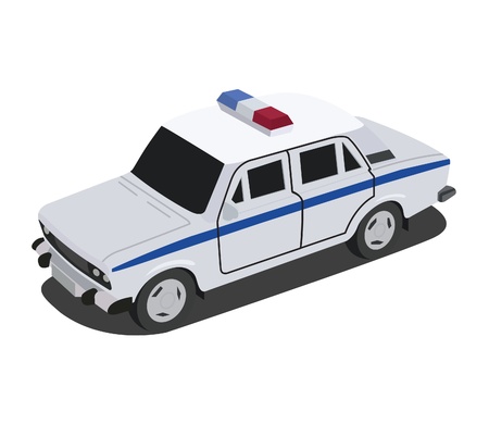 The police car of the Russian authoritiesのイラスト素材