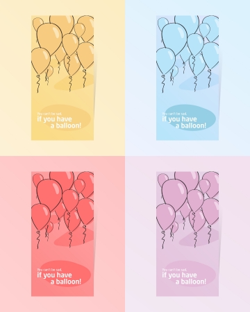 Information card. Baloon.のイラスト素材