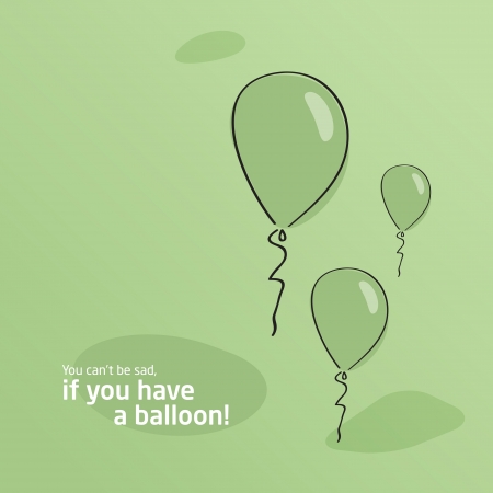 Creative background. You can not be sad if there is a balloon.のイラスト素材