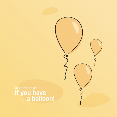 Creative background. You can not be sad if there is a balloon.のイラスト素材