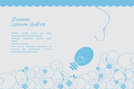 Catch the blue lampのイラスト素材