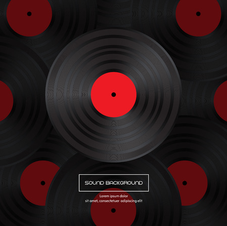 colorful illustration with vinyl record for your designのイラスト素材