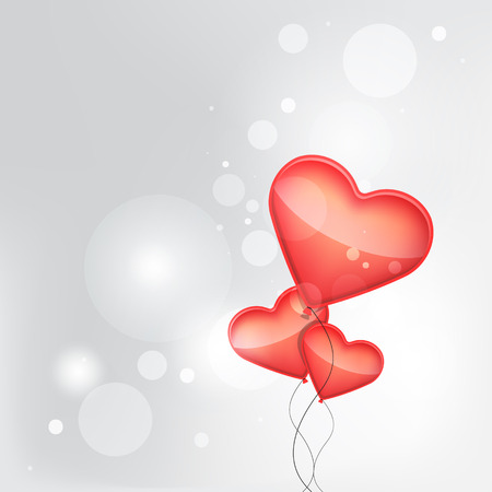 red balloons made of hearts background. Isolated. 10 EPSのイラスト素材
