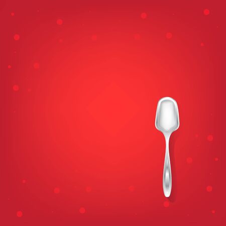 Red background with spoon - vector illustration. eps 10のイラスト素材