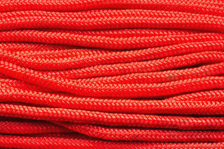 red rope close-up for background and texture solf focus