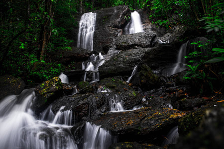 Misty fallsの写真素材