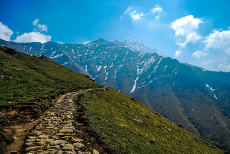 Himalayan pathの写真素材