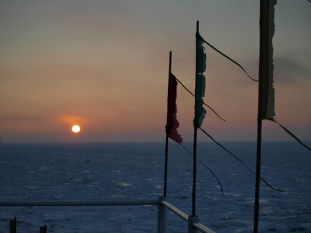 Azov sea froze