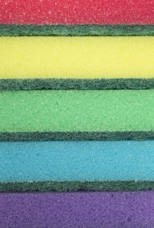 Multicolor striped sponge textureの写真素材