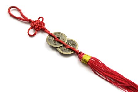 Feng shui money amulet on white backgroundの写真素材