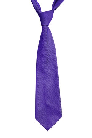 Formal violet tie isolated over whiteの写真素材