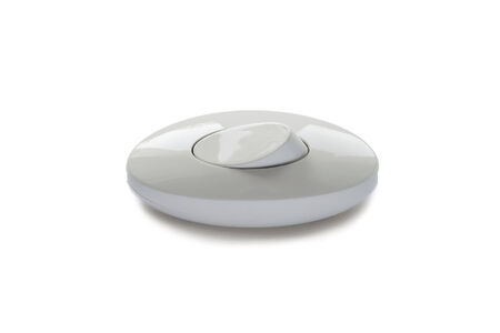 White switch button on white backgroundの写真素材