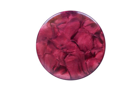 Big red round button isolated over whiteの写真素材